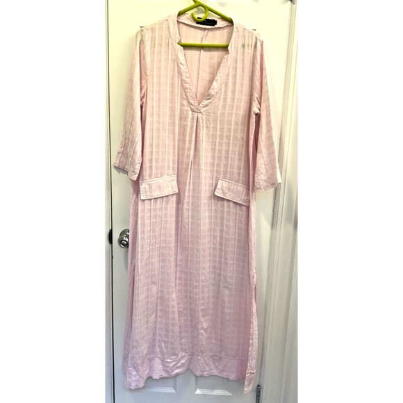 Tuckernuck Pomander Place Pink Carolina Caftan Maxi Size LARGE V-Neck SOLD OUT - Picture 5 of 11
